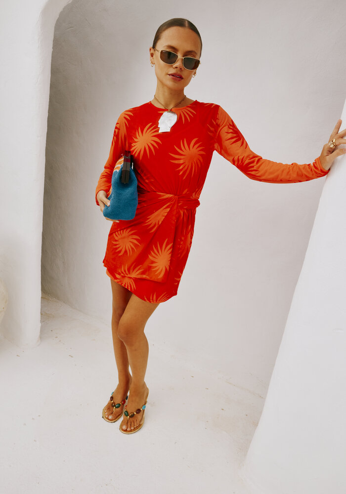 Never Fully Dressed Calypso Mesh Mini Dress