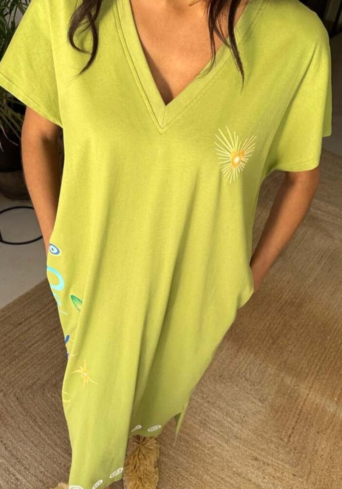 Never Fully Dressed Olive Charms T-Shirt Dress