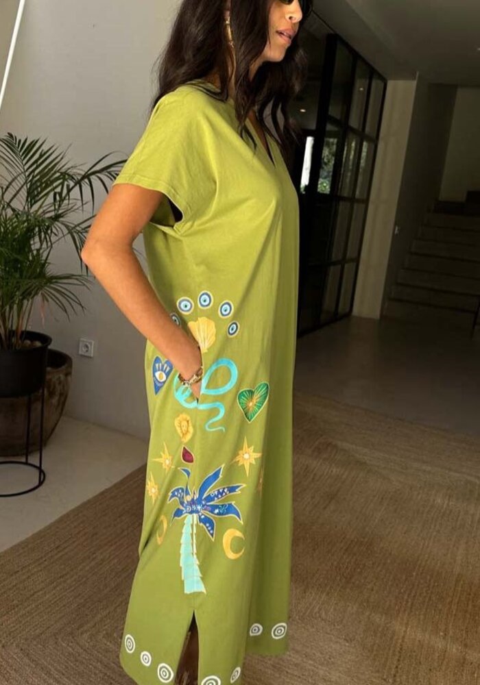 Never Fully Dressed Olive Charms T-Shirt Dress