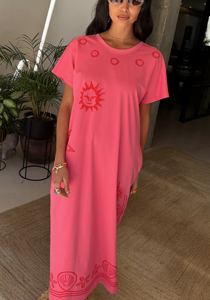 Never Fully Dressed Azura Sun Print T-Shirt Dress