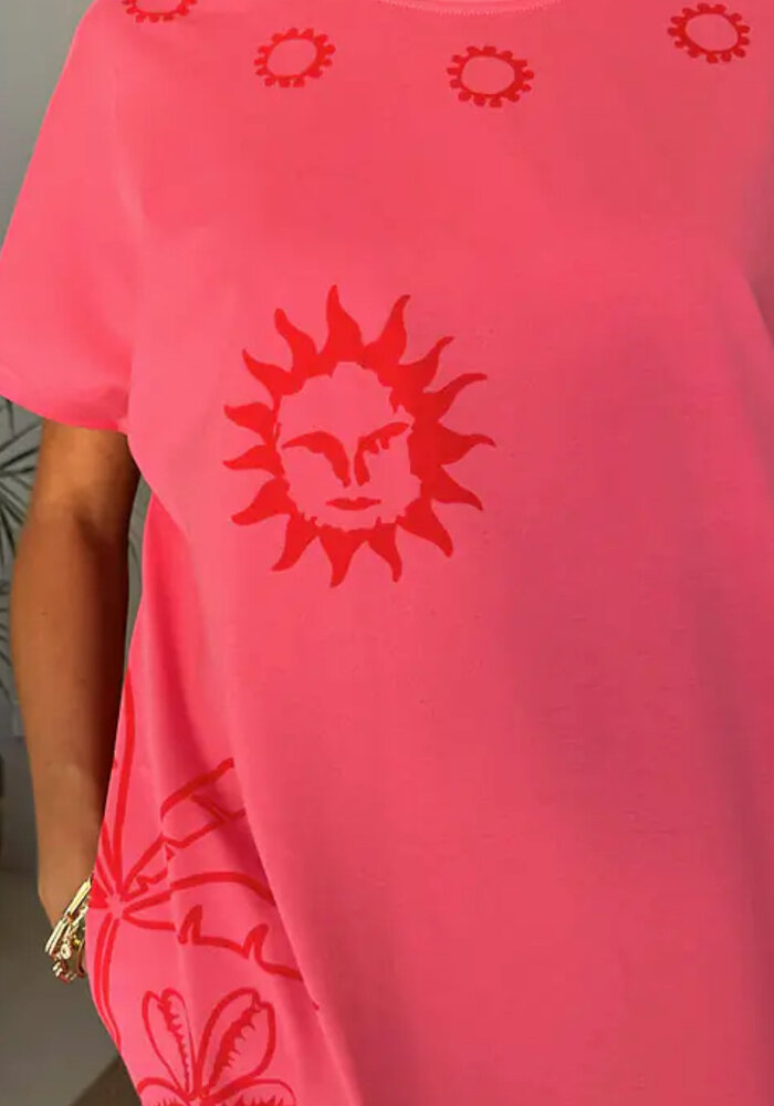 Never Fully Dressed Azura Sun Print T-Shirt Dress