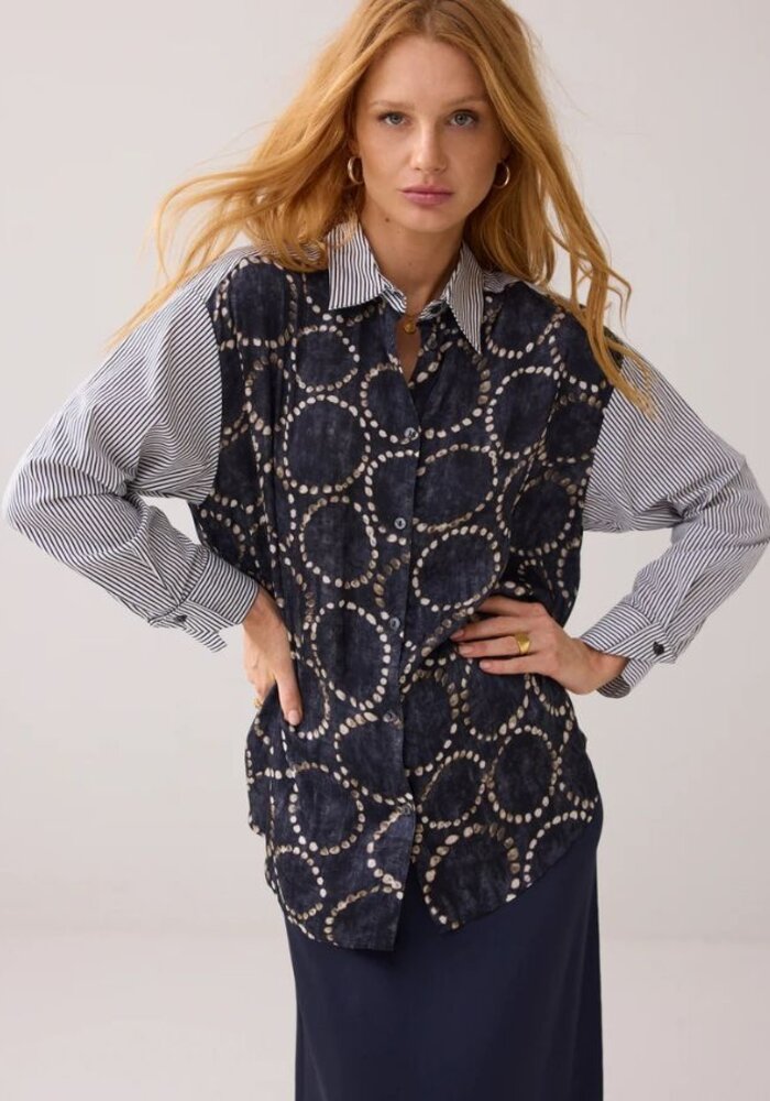 Summum 2S3329 Stripe-Print Shirt