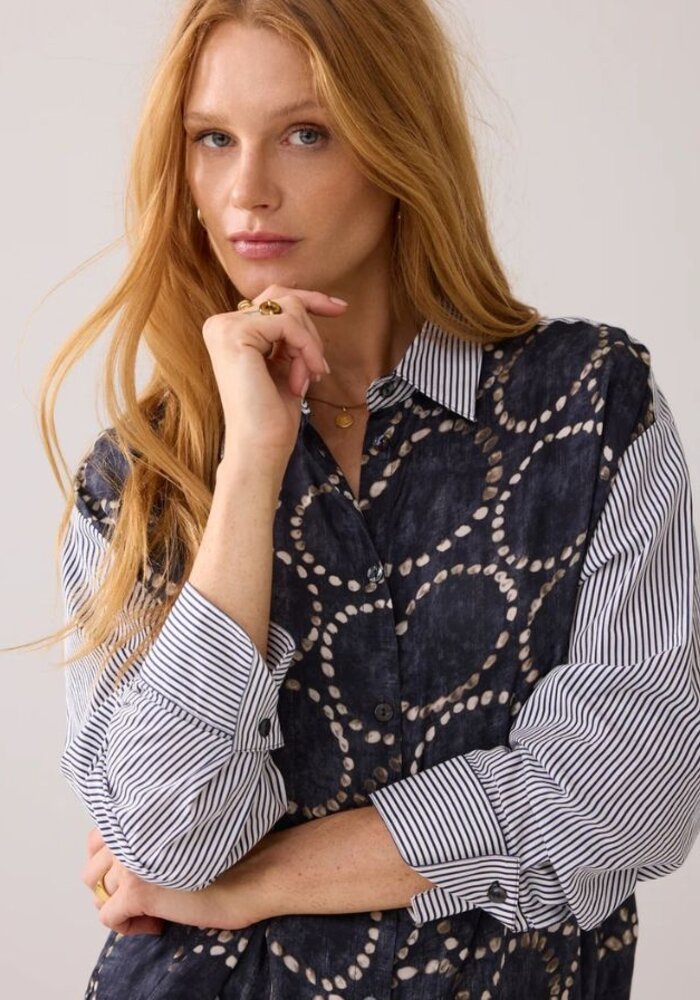Summum 2S3329 Stripe-Print Shirt