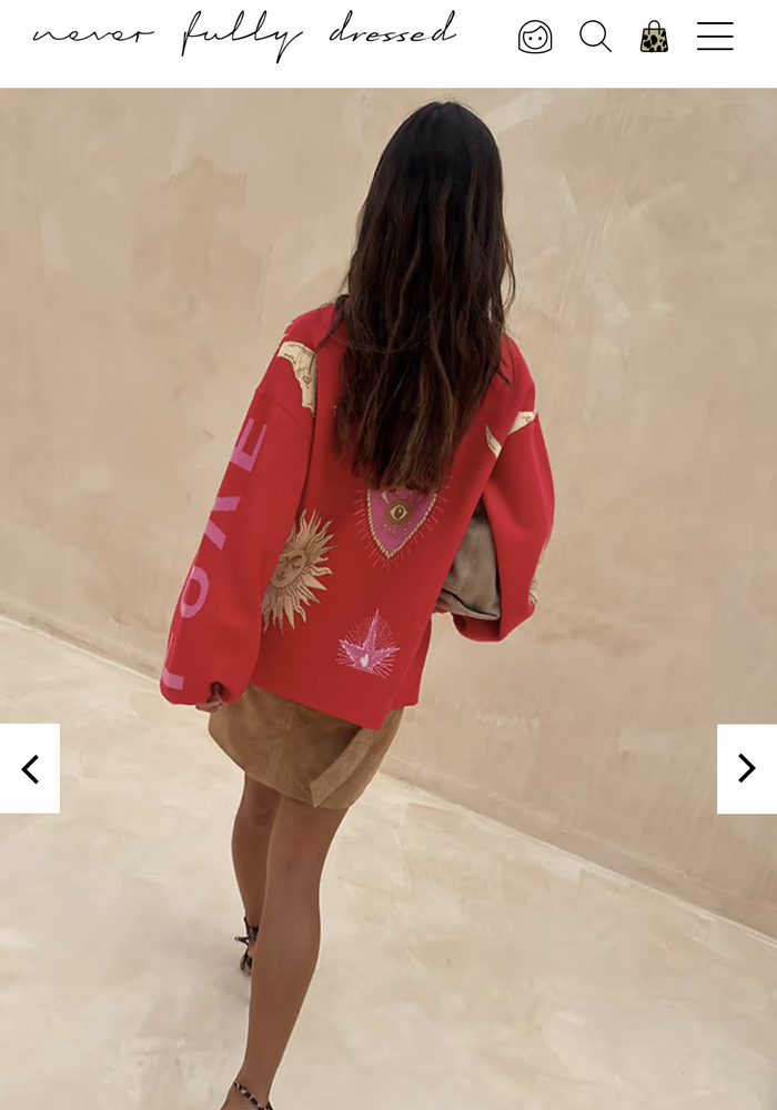 Never Fully Dressed Mystical Tattoo Cardigan