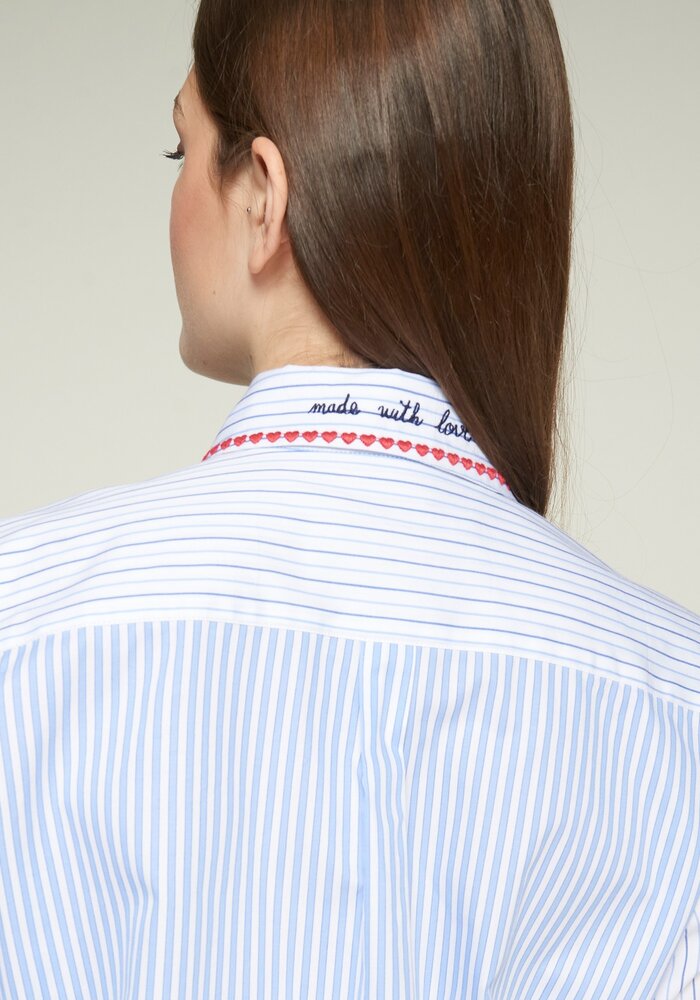 Vilagallo Isa Embroidered Hearts Shirt