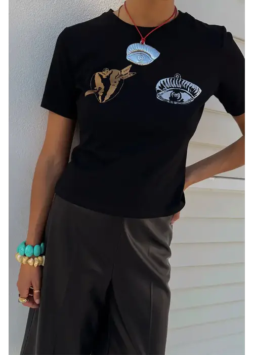 NEVER FULLY DRESSED Never Fully Dressed Deloris Foil T-Shirt
