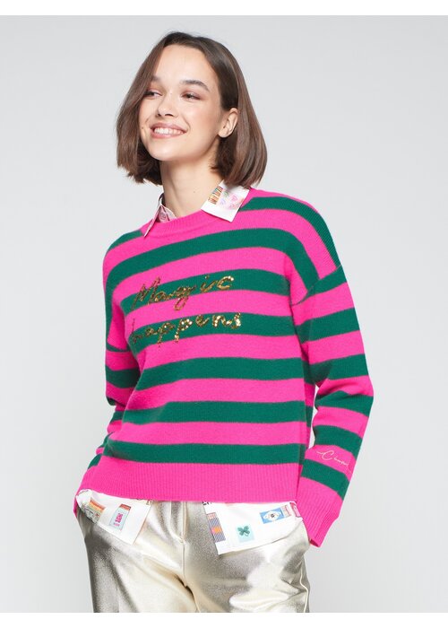 VILAGALLO Vilagallo Fabiola Stripe Knitted Jumper
