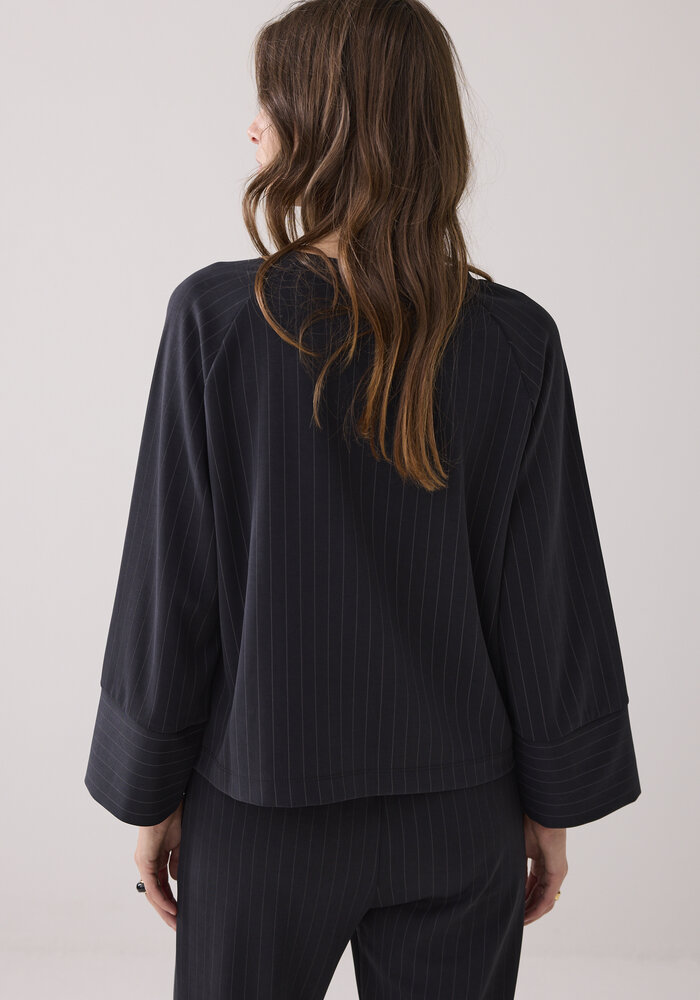 SUMMUM Scuba Pinstripe Top 3S5158