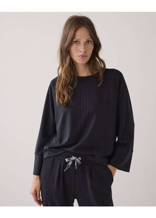 SUMMUM WOMAN SUMMUM Scuba Pinstripe Top 3S5158