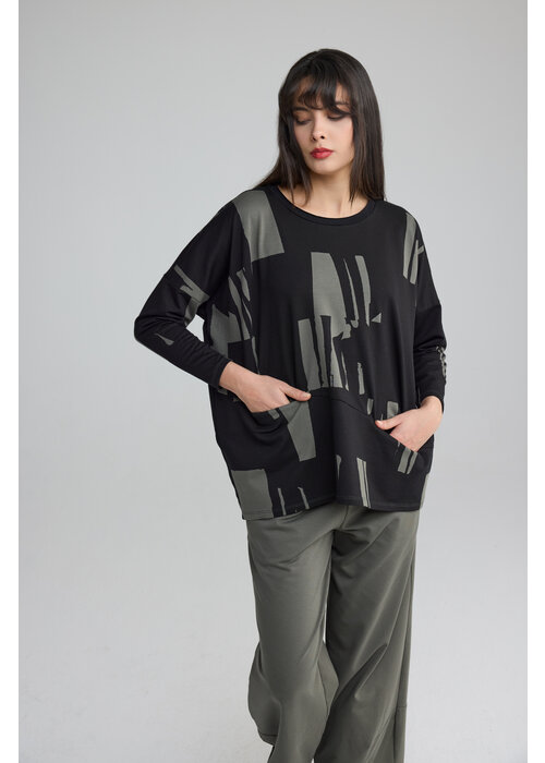 LUUKAA Luukaa 25K1139 Pocket Print Long Top