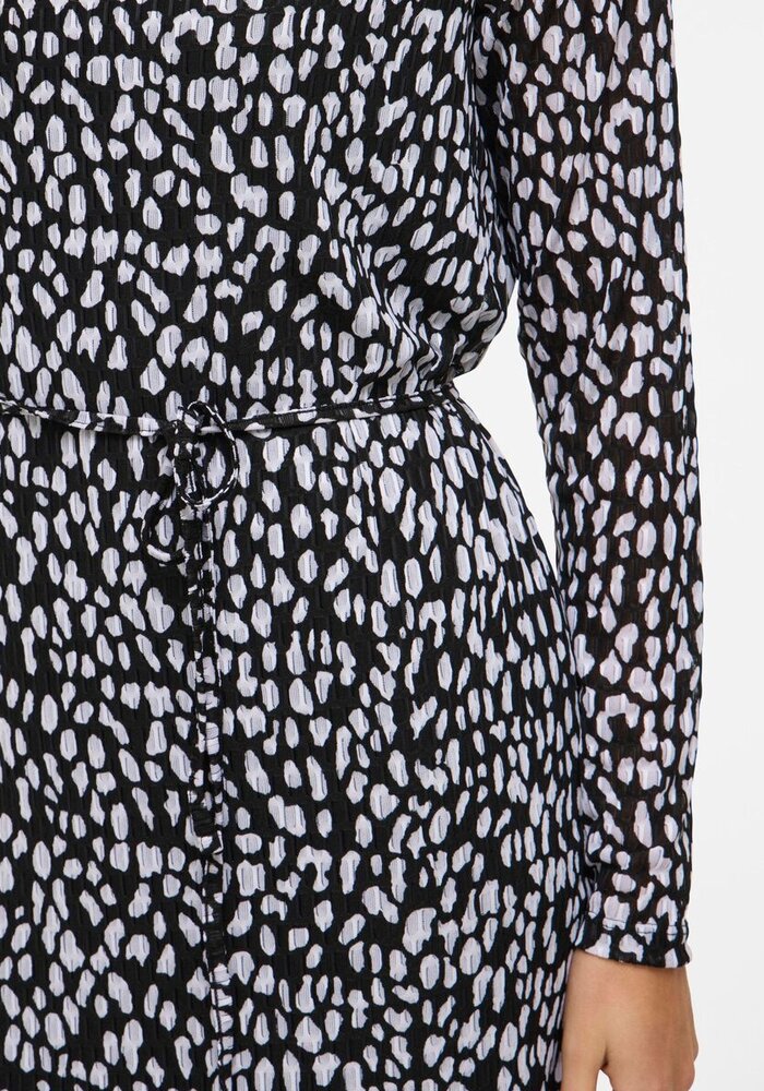 Vila Vilarine Boat Neck Mesh Print Dress