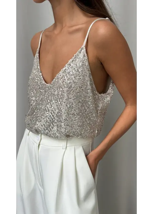 Charli Siena Sequin Cami Top