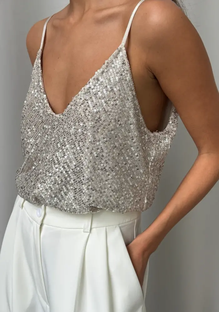 Charli Siena Sequin Cami Top