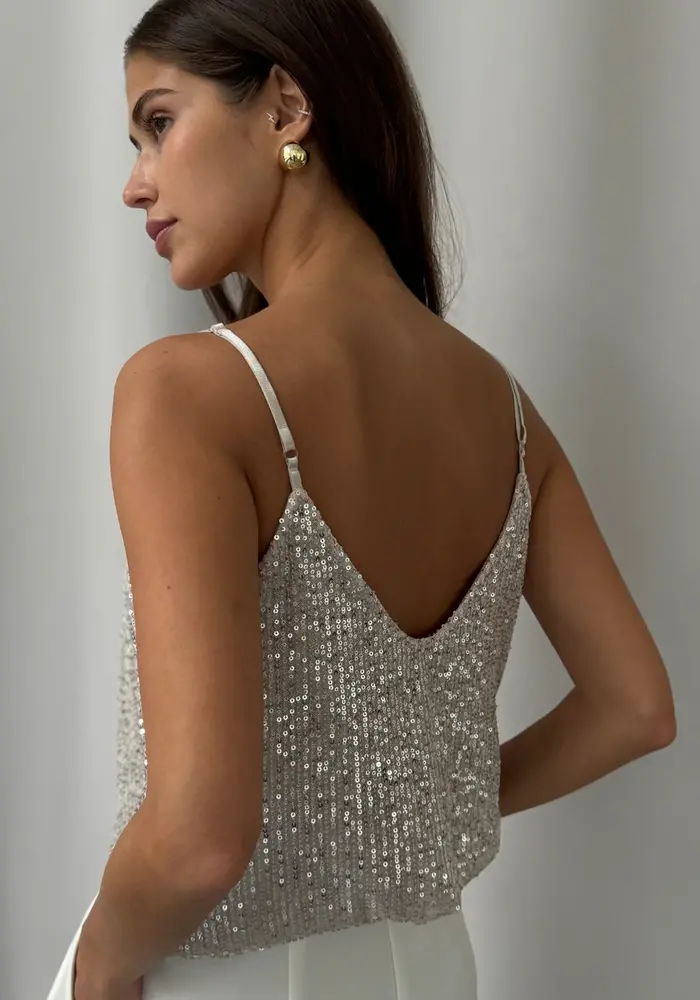 Charli Siena Sequin Cami Top