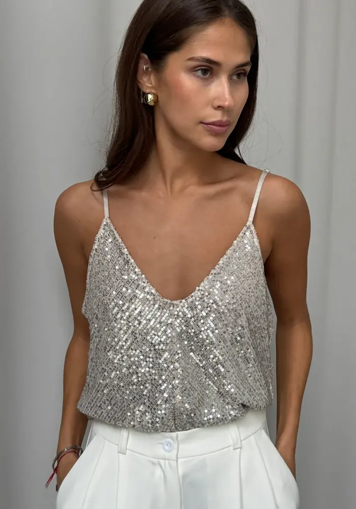 Charli Siena Sequin Cami Top