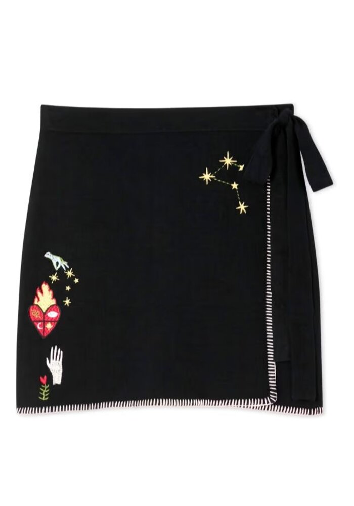 Never Fully Dressed Night Garden Wrap Mini Skirt