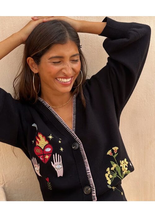 NEVER FULLY DRESSED Never Fully Dressed Night Garden Knitted Cardigan