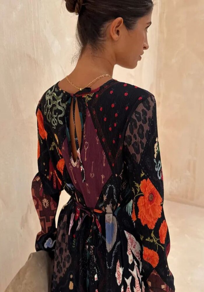 Never Fully Dressed Night Garden Gaia Plisse Dress