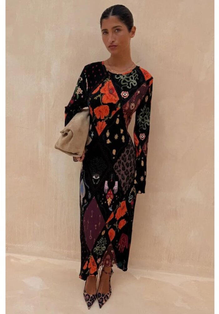 Never Fully Dressed Night Garden Gaia Plisse Dress