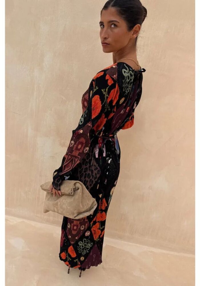Never Fully Dressed Night Garden Gaia Plisse Dress