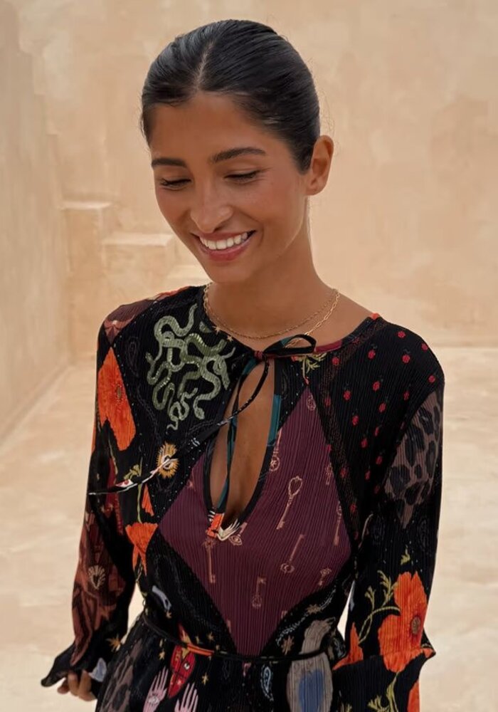 Never Fully Dressed Night Garden Gaia Plisse Dress