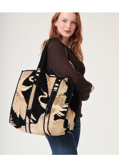 ONE HUNDRED STARS One Hundred Stars Velvet Tote Bag