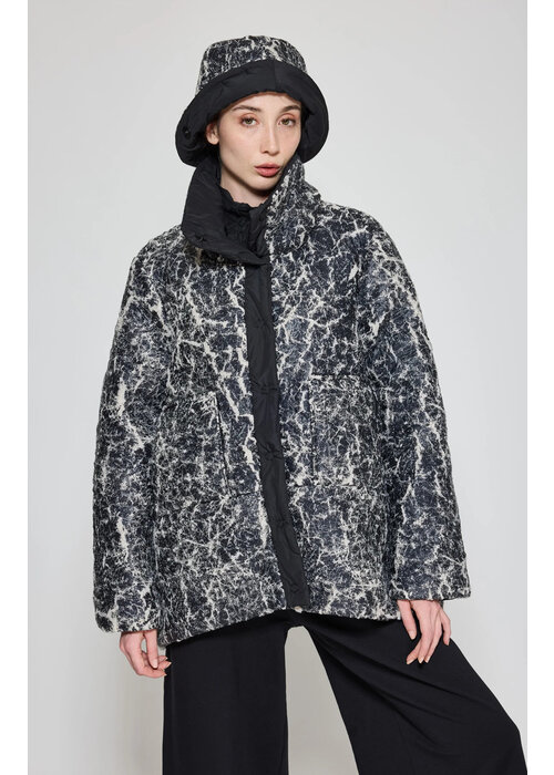 LUUKAA Luukaa 25K317 Cracked Fabric Jacket