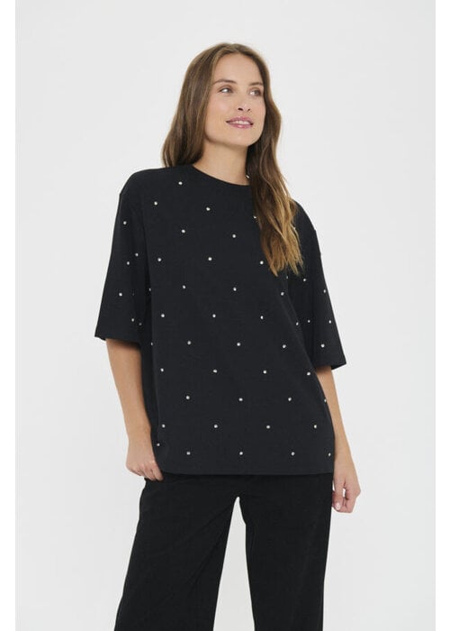 SAINT TROPEZ Saint Tropez Noreen Diamond Stud Oversized T-Shirt