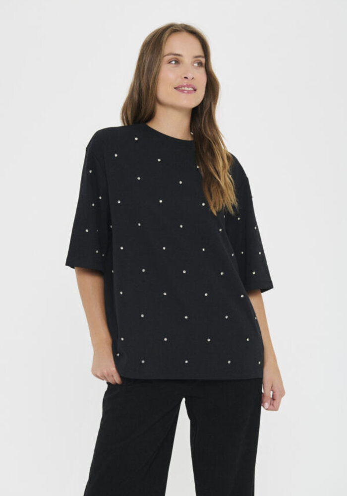 Saint Tropez Noreen Diamond Stud Oversized T-Shirt