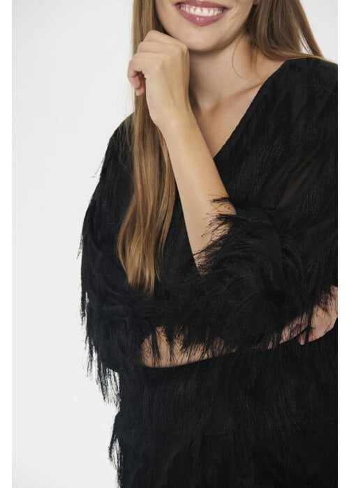 SAINT TROPEZ Saint Tropez Nancy Tassle Blouse