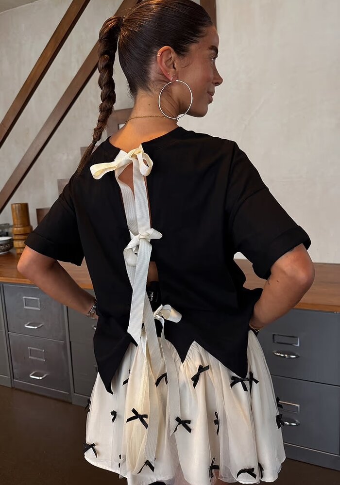 Never Fully Dressed Bow Back T-Shirt
