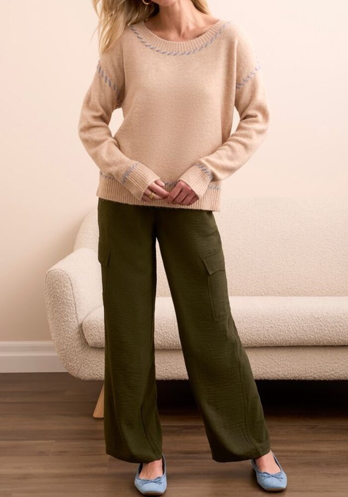 Tribal Stitch Sweater 2249O-3166