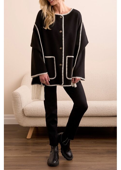 Tribal Scarf Coat 2287O-3995