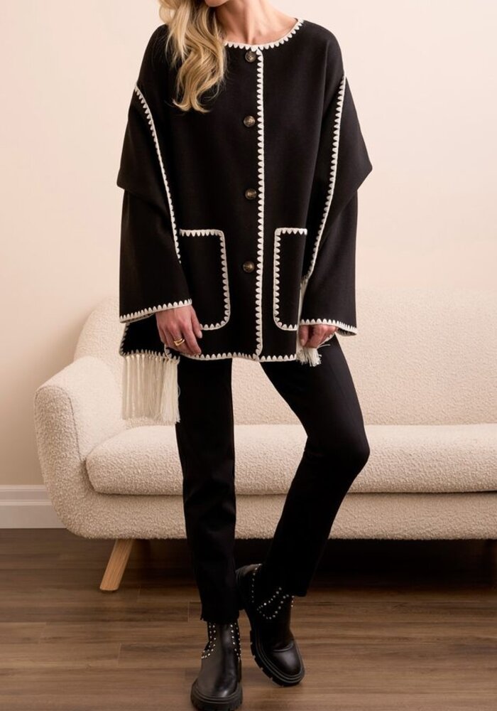 Tribal Scarf Coat 2287O-3995