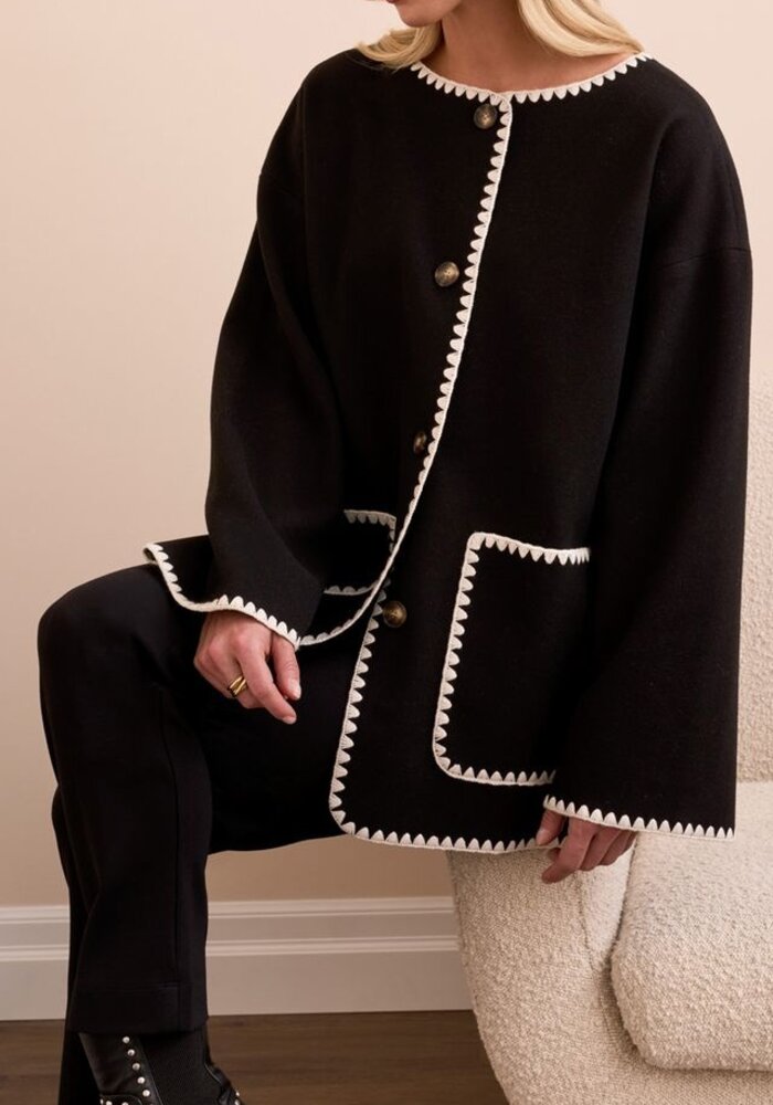 Tribal Scarf Coat 2287O-3995