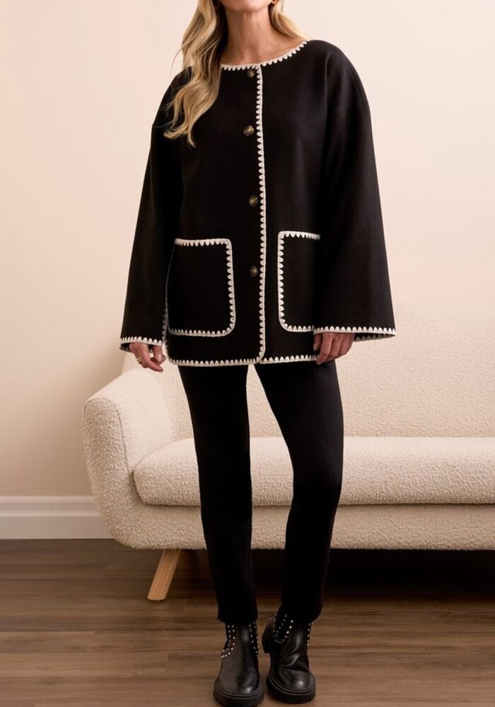 Tribal Scarf Coat 2287O-3995