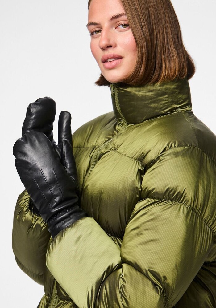 Pieces Nellie Leather Mittens
