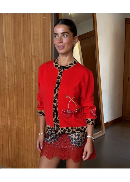 NEVER FULLY DRESSED Never Fully Dressed Cherry Holly Cardigan