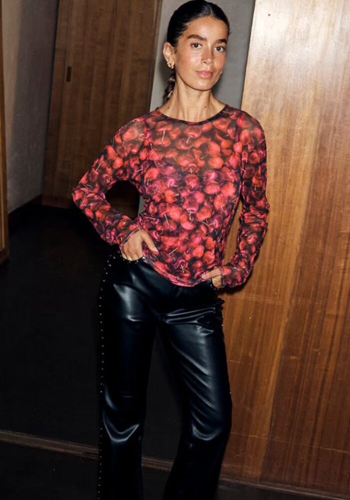 Never Fully Dressed Cherry Mesh Top