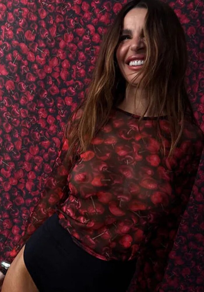 Never Fully Dressed Cherry Mesh Top