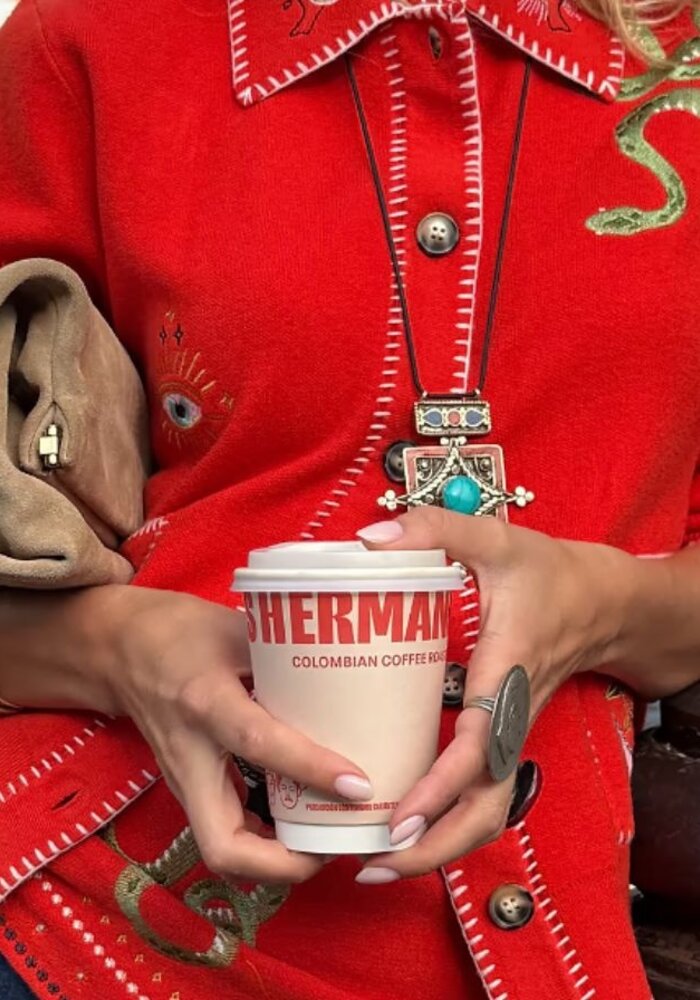 Never Fully Dressed Red Mystical Cardigan