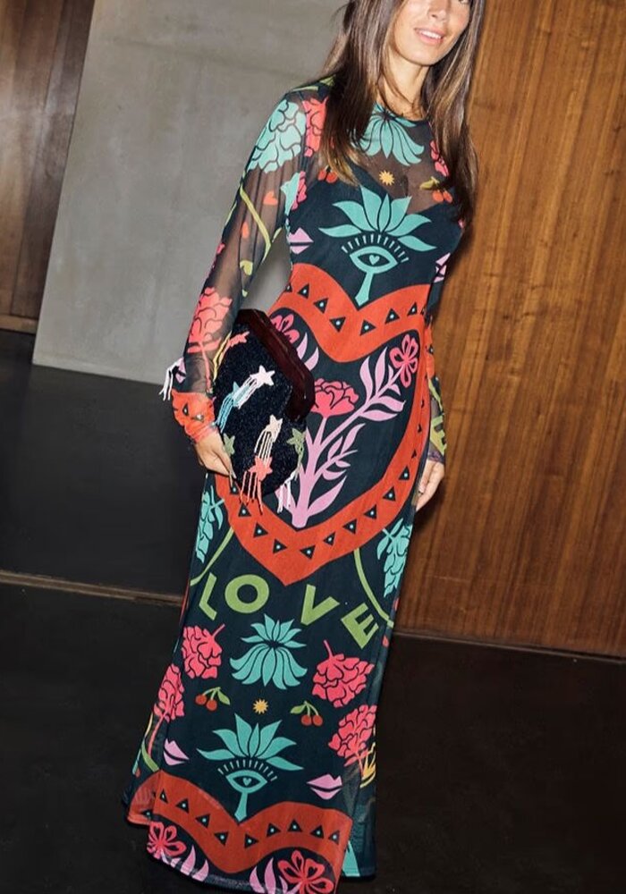 Never Fully Dressed Black Amara Mesh Dress