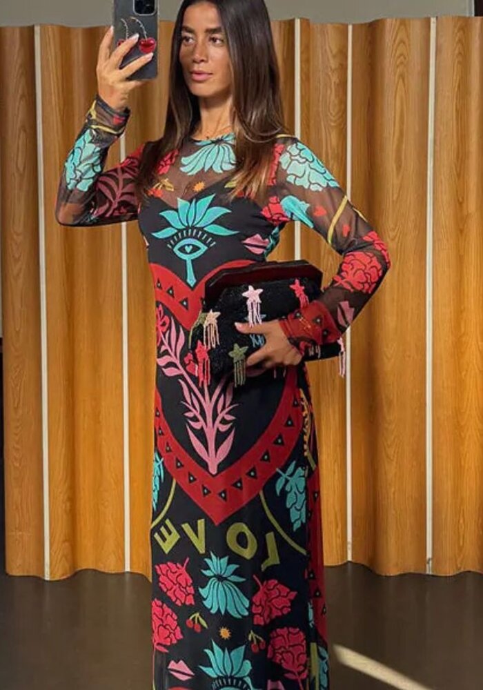 Never Fully Dressed Black Amara Mesh Dress