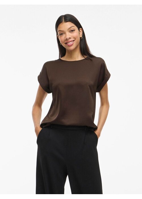 VILA Vila Viellette Satin T-Shirt