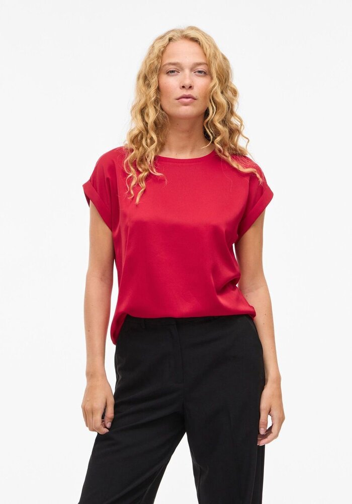 Vila Viellette Satin T-Shirt