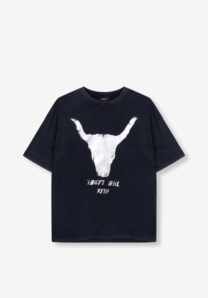 Alix The Label Silver Bull T-Shirt