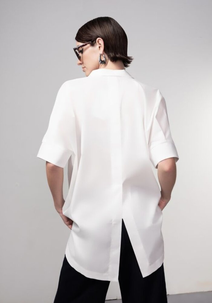 Haako H1031 Chiffon Panel Overzized Shirt