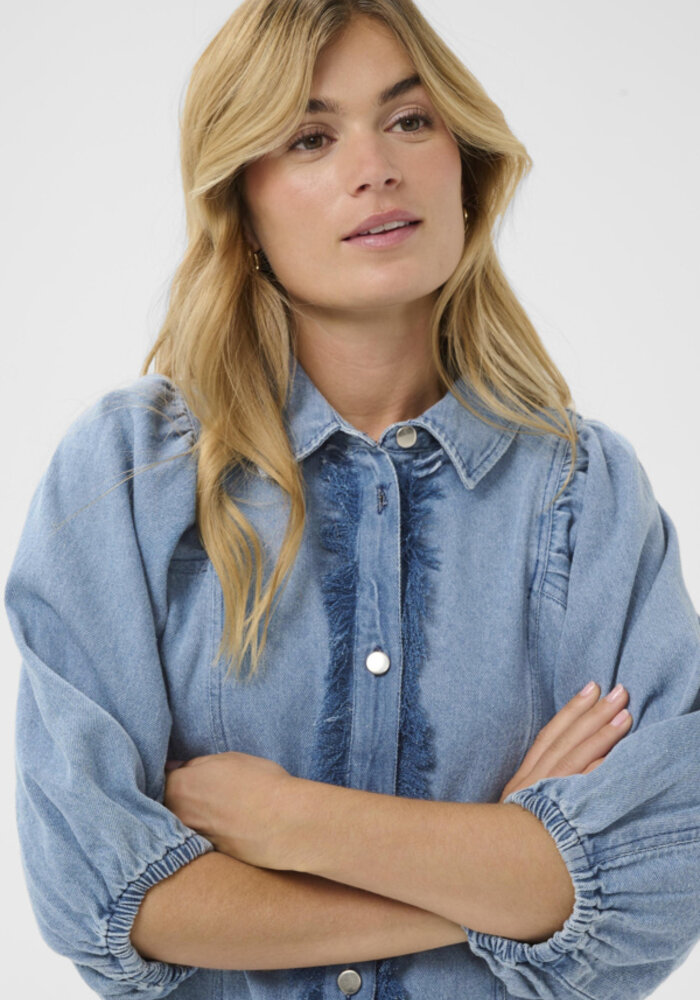 Saint Tropez Othilde Raw Edge Denim Shirt