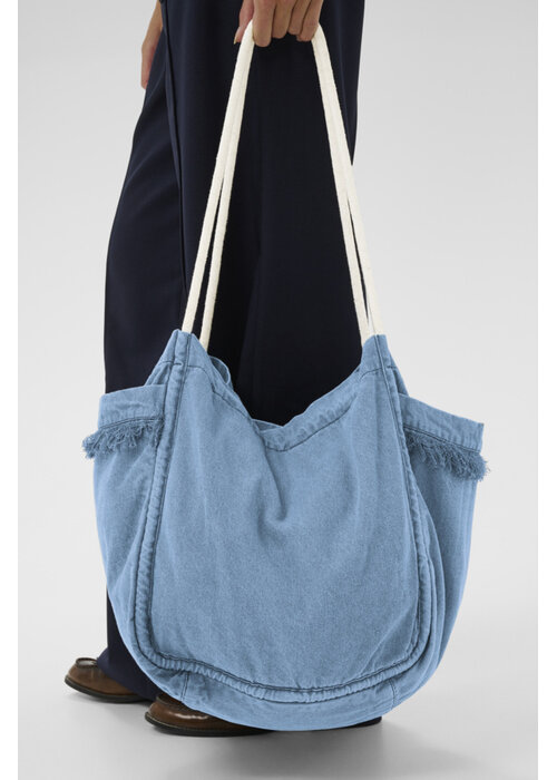 SAINT TROPEZ Saint Tropez Othilde Raw Edge Denim Bag
