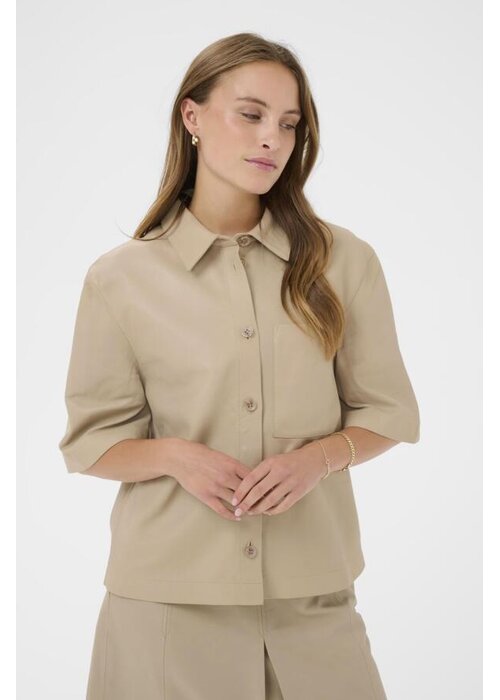 SAINT TROPEZ Saint Tropez Ondrea Leather Shirt